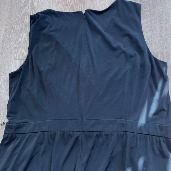 Vince Camuto 3 XL Black w Gold Plated Belt Pantsuit Romper - Picture 8 of 11